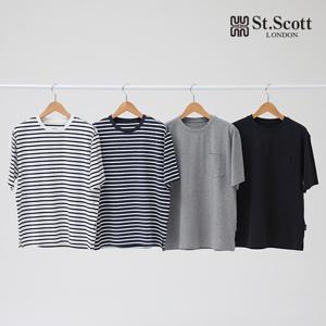[St.Scott] 세인트 24SS 스트라이프 반팔 티셔츠 4종(남)