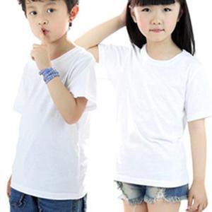 언더피아 아동 남녀공용 흰색 반팔 아동 20수 무지티 라운드 면티 티셔츠 흰티