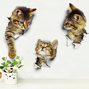 고양이스티커 귀여운 감성벽지 시트지 데코 포인트 입체 벽스티커 디자인