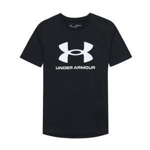 언더아머 UA 스포츠스타일 로고 반팔티 블랙 여성 반팔 기능성 티셔츠 1363282-001