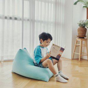 어린이 삼각형 빈백 좌식 쇼파 쿠션 국내 제작 커버 분리 세탁 독서 거실 유아 아기 가벼운