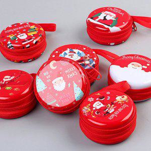 크리스마스 원형 미니 지갑 파우치 선물 포장 성탄절 어린이 단체 기념품 판촉물