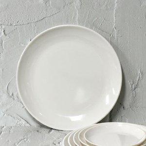 흰색 원형 식판 35cm 대형 멜라민 접시 화이트 한그릇 음식 덮밥 돈까스 식당 교회 휴게소