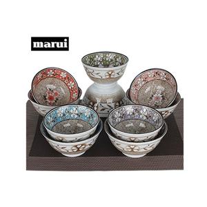  마루이  일본도자기 마루이 공기(5P)+대접(5P)세트 도자기그릇 식기세트 돔부리 밥그릇 국그릇