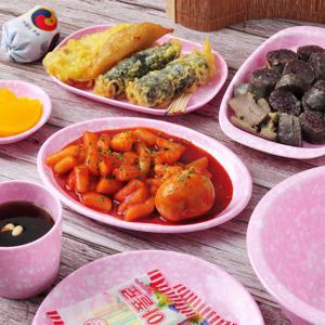옛날 핑크 멜라민 분식 분식집 떡볶이 중국집 식기 접시 그릇