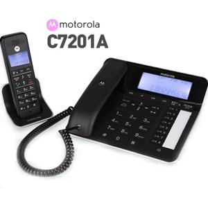  모토로라  C7201A 녹음 기능 유무선전화기 스피커폰 내선기능 추가무선핸디 증설 4대가능 