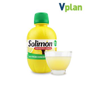  솔리몬  브이플랜 솔리몬 스퀴즈드 레몬즙 레몬 원액 주스 물 차 280ml