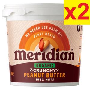  영국발송  1kg 2통 메리디안 머리디안 오가닉 크런키 피넛버터 땅콩잼 땅콩버터 Meridian Organic Crunchy