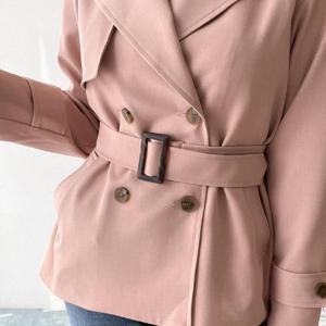  M7  여성 핏좋은 가을옷 짧은 트렌치 스트랩 코트