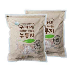 구가네식품 황금햅쌀 가마솥맛 누룽지 3kg 2개