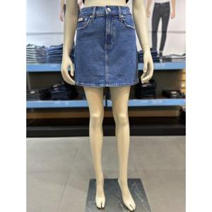 (신제품) Calvin Klein Jeans CK 진 여성 컴포트 스트레치 데님 미니 스커트(40WK833-NUV)