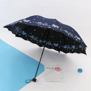 플라워 양우산 접이식 예쁜 휴대용 튼튼한 코팅 암막 파스텔 고급 가벼운 수동 우양산