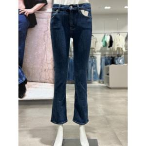 (정품국내) Calvin Klein Jeans 5캘빈클라인 다크 블루 하이라이즈 바디 슬림 부츠핏 앵클 기모 데님 (J220