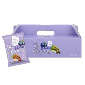  잇츠리얼넛츠  리얼넛츠 하루건강견과 블루베리요거트 1박스 (총 25봉) 명절선물세트 견과류선물세트 선물세트 설선물세트