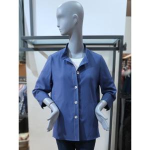 (고급) PAT 여성 여름 배색 스티치 7부소매 차이나넥 셔츠형 자켓 1J41203-800