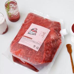 쏘스윗 대용량 과일듬뿍 딸기베이스 수제 딸기청 / 망고청 1kg (과육 80%이내)