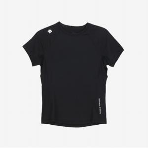 데상트반팔티 KQF SO122PTS23-BLK 여성 베이직 슬림핏 반팔 티셔츠 BLK
