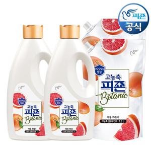 피죤 고농축 섬유유연제 보타닉 2L 용기 x 2개 + 1.6L리필 x 2개