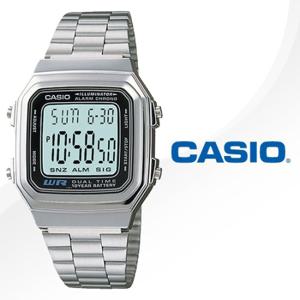 정품[CASIO] A178WA-1A 카시오 실버 메탈 밴드 시계