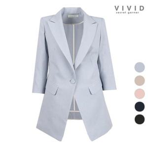 [비비드 시크릿가너]VIVID 여성 여름 피크드카라 마터치 정장 자켓