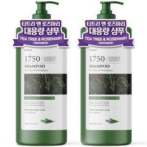 [1+1] 메르헨트 티트리 로즈마리 대용량 샴푸 1500ml 약산성 퍼퓸 향기좋은 미용실 남자 여자