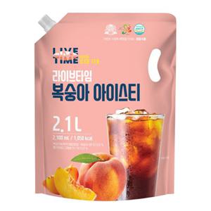 태웅 라이브타임 복숭아 아이스티 2.1L 2개