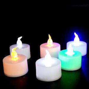LED양초 촛불 프로포즈 캔들 예쁜생일 원형 티라이트 이벤트 전기전자초 플로팅 미니 귀여운
