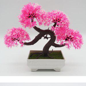 분재조화 인조나무 꽃 조경 인테리어 화분 장식 생화같은 나뭇가지 미니 고급 소품 핑크