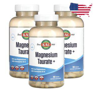 KAL비타민 타우린산 마그네슘 200mg 180정 타우레이트 비타민 B6 액티솔브 3개