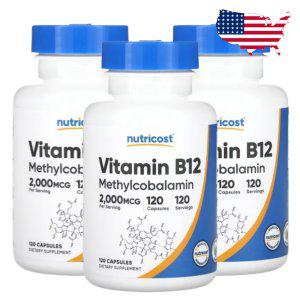 뉴트리코스트 비타민B12 2000 120정 메틸 코발라민 VitaminB12 3병