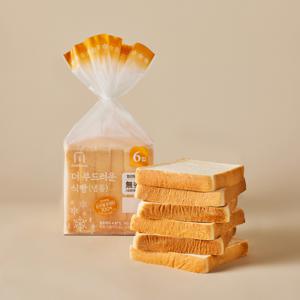 델리팜 더부드러운 식빵 380g (6입) 냉동 저온숙성 천연효모사용 합성첨가물 무첨가
