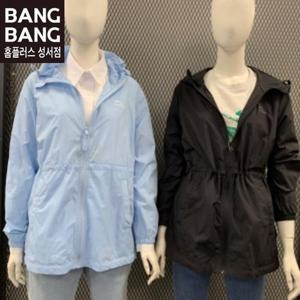 뱅뱅성서 HC04 봄여름여성 홑겹 후드사파리점퍼 허리스트링나일론 중기장