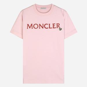 [몽클레어]24SS 8C00006 829HP 50B 여성 로고 반팔 티셔츠 핑크