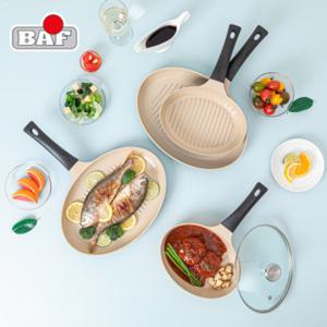 BAF 바프 IH 인덕션겸용 타원 그릴팬 비비드컬러 세라믹코팅 생선구이 프라이팬 스테이크