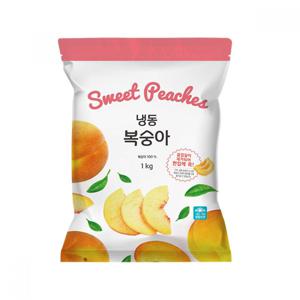 생활앤 냉동 복숭아 1kg (1팩/2팩/3팩)