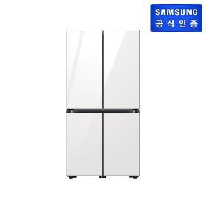 삼성 비스포크 냉장고 4도어 키친핏 615L RF60DB9KF2J35 글램 화이트
