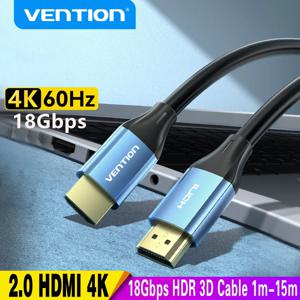 Vention HDMI 케이블, TV HDMI 스플리터 비디오 코드, HDMI 오디오 케이블 스위치 스플리터, PS4 샤오미 미 박스용, 15M, 4K 2.0 케이블