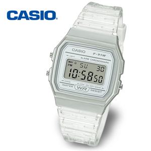[정품] CASIO 카시오 투명 클리어 F-91WS-7D 공용 전자 손목시계