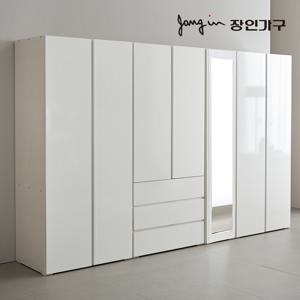 (착불)[비밀혜택] BEST 탐스 싱글 전신거울 옷장 세트