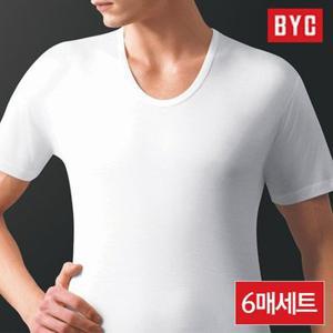 BYC 남성 순면 반팔런닝 6매