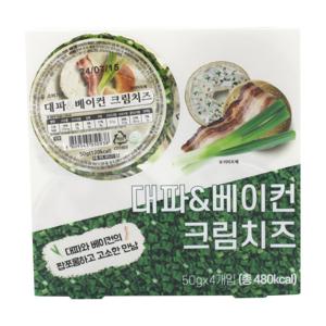 대파&베이컨 크림치즈 50g x 4개입