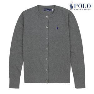 [POLO RALPH LAUREN] 폴로 랄프로렌 여성 코튼 블렌드 가디건 다크그레이