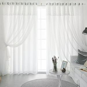 디망쉬 암막+디망쉬레이스 특대형 방한 커튼 4장+커튼봉15자 세트