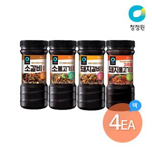 청정원 고기양념장840g 4종 4개 골라담기