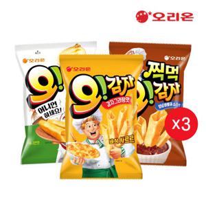 [오리온] 오감자3종세트(어니언3+그라탕3+양념바베큐3)