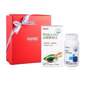 [지앤씨][GNC] 스피루리나+ 비오틴 5000 세트 (560mg x 120캡슐