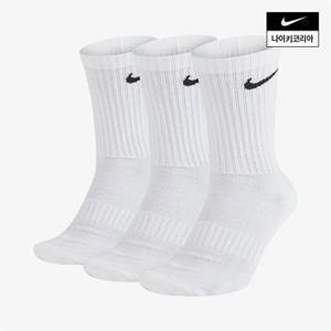 남녀공용 나이키 에브리데이 쿠션 크루 삭스 (3켤레) NIKE SX7664-100