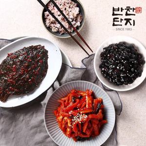 [반찬단지] 무말랭이1Kg+콩장조림1Kg+깻잎무침1Kg