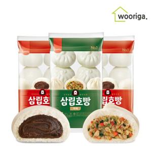 [삼립] 대용량 냉동 삼립호빵 90g 24개입 (단팥2봉+야채1봉)