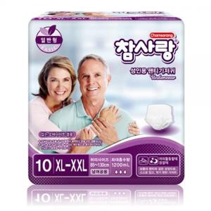 참사랑(팬티) 일반형 특대10px8팩 성인용 기저귀 요실금팬티